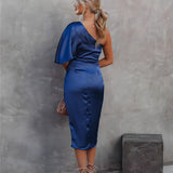 One-shoulder Elegant Wedding Guest cocktail dress