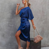 One-shoulder Elegant Wedding Guest cocktail dress