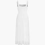 Marie Elegant A-line Summer Wedding Guest midi dress
