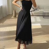 Marie Elegant A-line Summer Wedding Guest midi dress