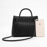 Legacy Sydney | Woven Top Handle Bag with Twist Accent