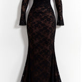 Livilla Long Lace Wedding Guest Maxi Dress