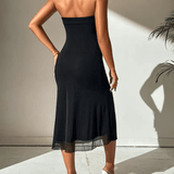 Off Shoulder Cocktail Bodycon Midi Dress