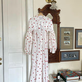 Summer Oversized Hearts Embroidered Shirt Dress