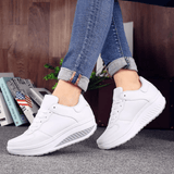 Women's Black Leather Sneakers