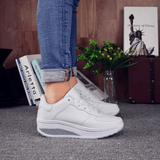 Women's Black Leather Sneakers