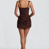 Elegant Ruched Bodycon Party Mini Dress