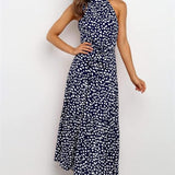 Polka Dot Halter Midi Summer dress