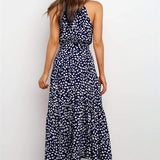Polka Dot Halter Midi Summer dress