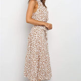 Polka Dot Halter Midi Summer dress