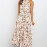 Polka Dot Halter Midi Summer dress