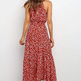 Polka Dot Halter Midi Summer dress