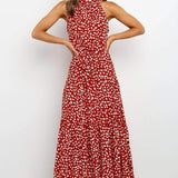 Polka Dot Halter Midi Summer dress
