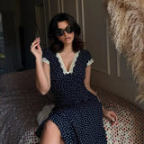 Lightweight Summer Polka Dot Midi Dress