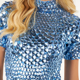 Athena - Blue Party Mini Dress