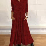 Long Relaxed Dress With V-Neck