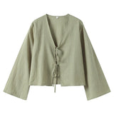 Legacy Sydney | Sicily Front-Tie Linen Top