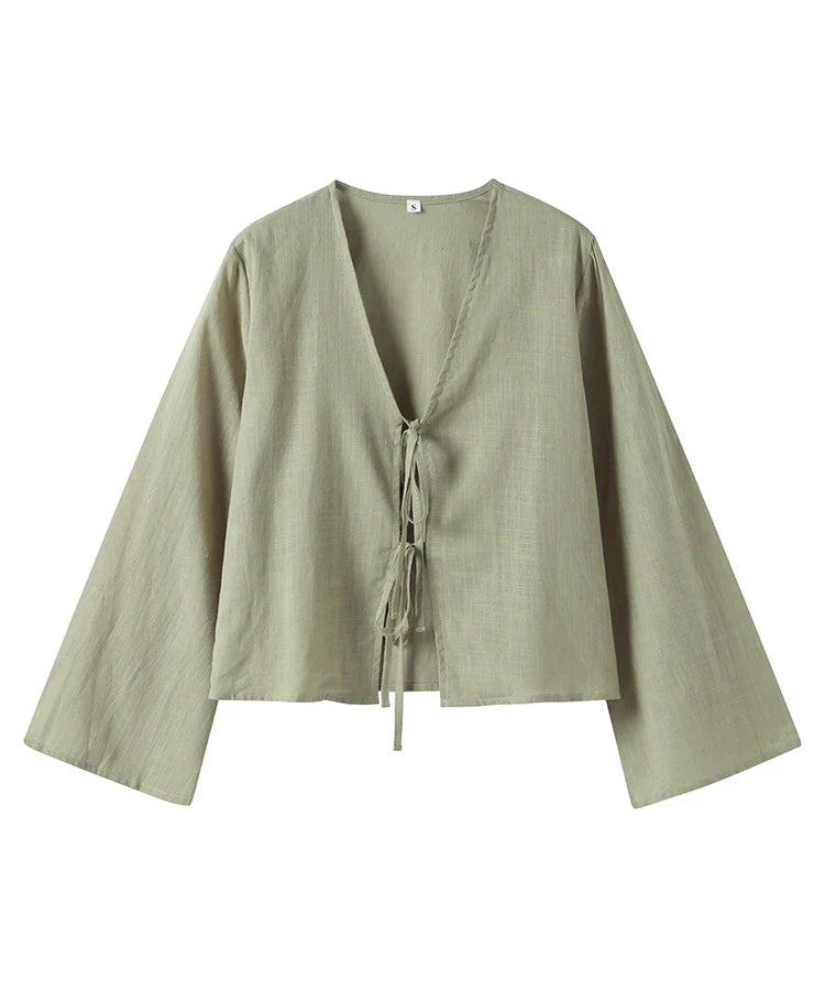 Legacy Sydney | Sicily Front-Tie Linen Top