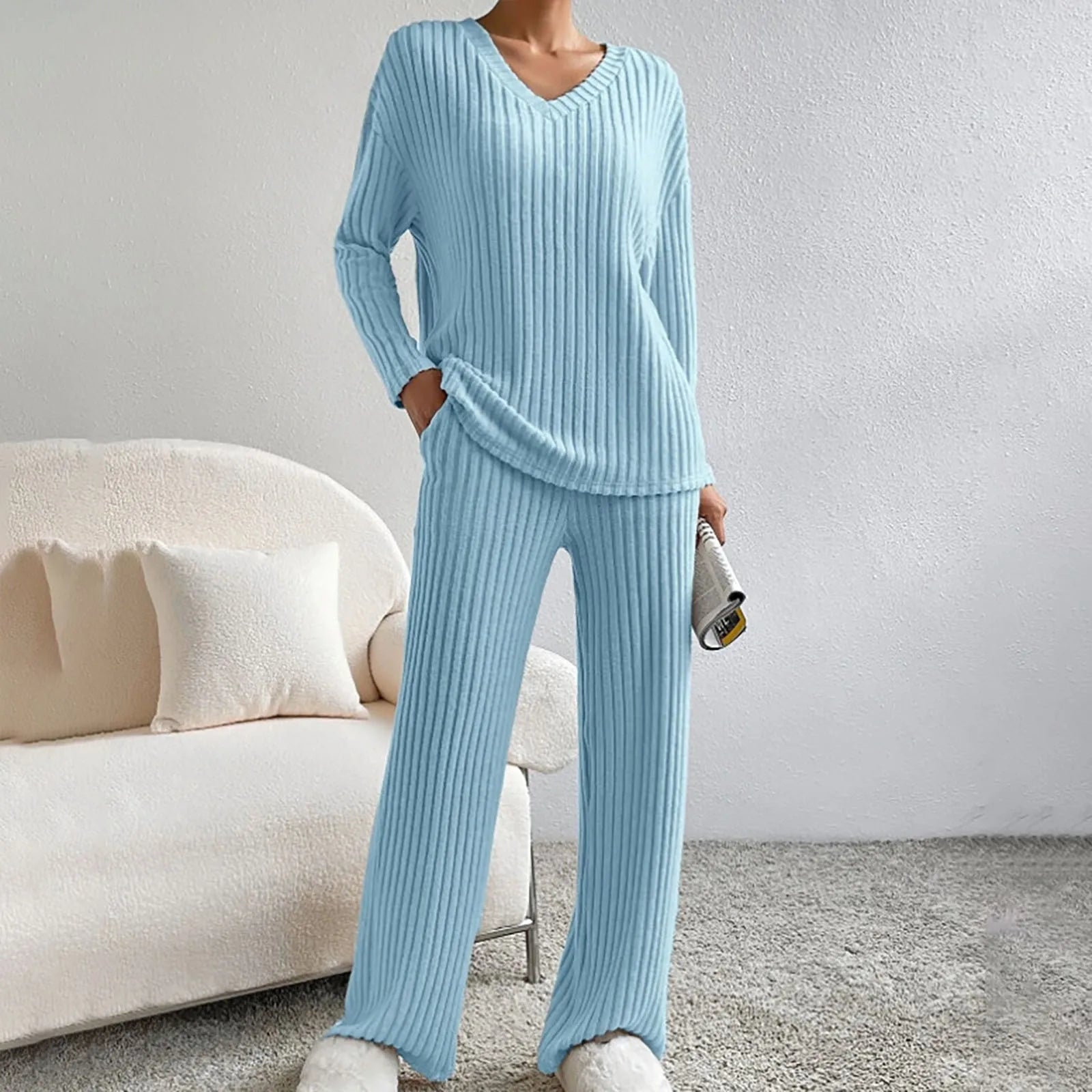Legacy Sydney | Evangeline Ribbed Knit Lounge Set
