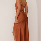 Simple Satin Cocktail maxi dress