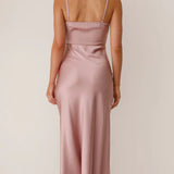 Simple Satin Cocktail maxi dress