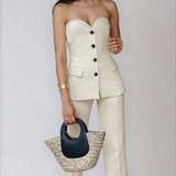 Legacy Sydney | Strapless Tube Top With Wide Pants Set