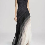 Sleeveless Satin Gown Maxi Dress - for Special Occasions