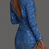 Elegant Glitter Mini Party Dress