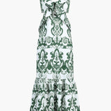 Sorrento Embroidered Cotton Summer Party Maxi Dress