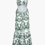 Sorrento Embroidered Cotton Summer Party Maxi Dress