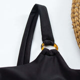 Legacy Sydney | Swimsuit with Straight Neck and Open Front and Decorative Rings