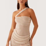 Strapless Mesh Summer Cocktail Mini Dress