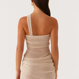 Strapless Mesh Summer Cocktail Mini Dress