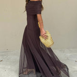 Legacy Sydney | Off Shoulder Chiffon Maxi Dress