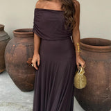 Legacy Sydney | Off Shoulder Chiffon Maxi Dress