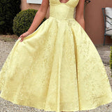 Yellow Triana Wedding Guest Midi Dress