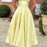 Yellow Triana Wedding Guest Midi Dress