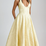 Yellow Triana Wedding Guest Midi Dress