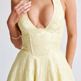 Yellow Triana Wedding Guest Midi Dress