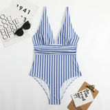 Legacy Sydney | V-Neck Retro Striped Swimsuit