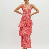 Veda Ruffle Summer Midi Dress