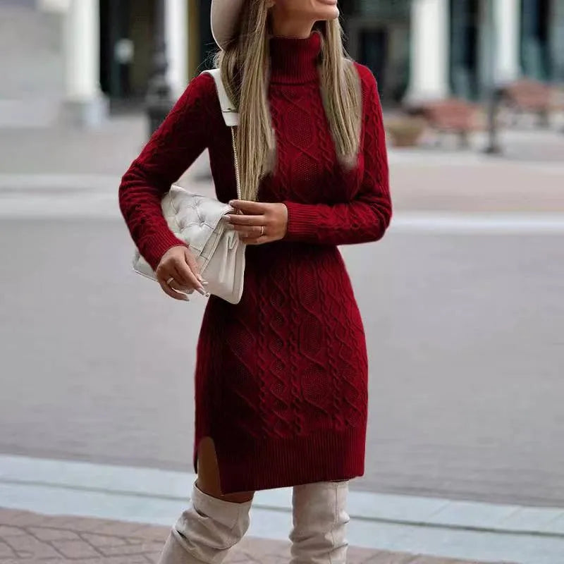 Women's A-Line Holiday Knit Sweater Dress