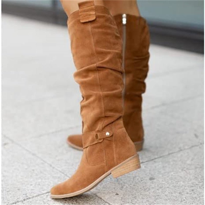 Women's Versatile Flat Knee High Boots