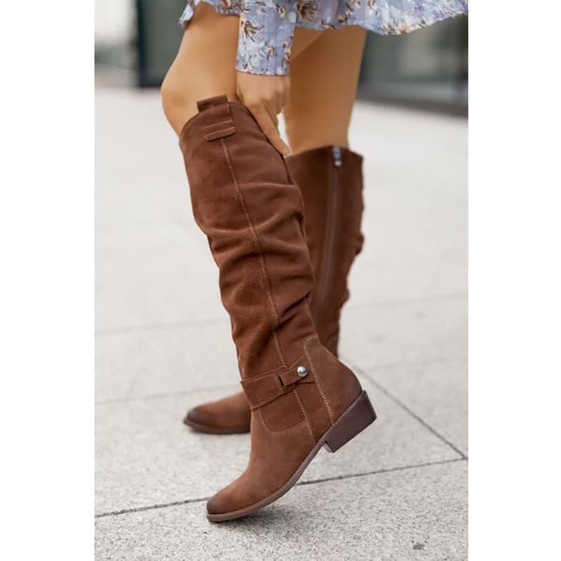 Women's Versatile Flat Knee High Boots