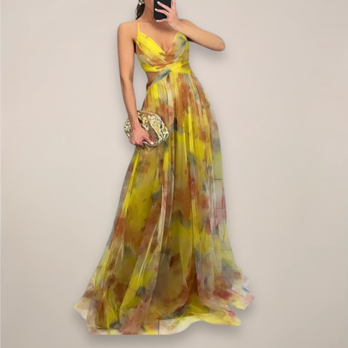 Women’s Floral Evening Maxi Dress