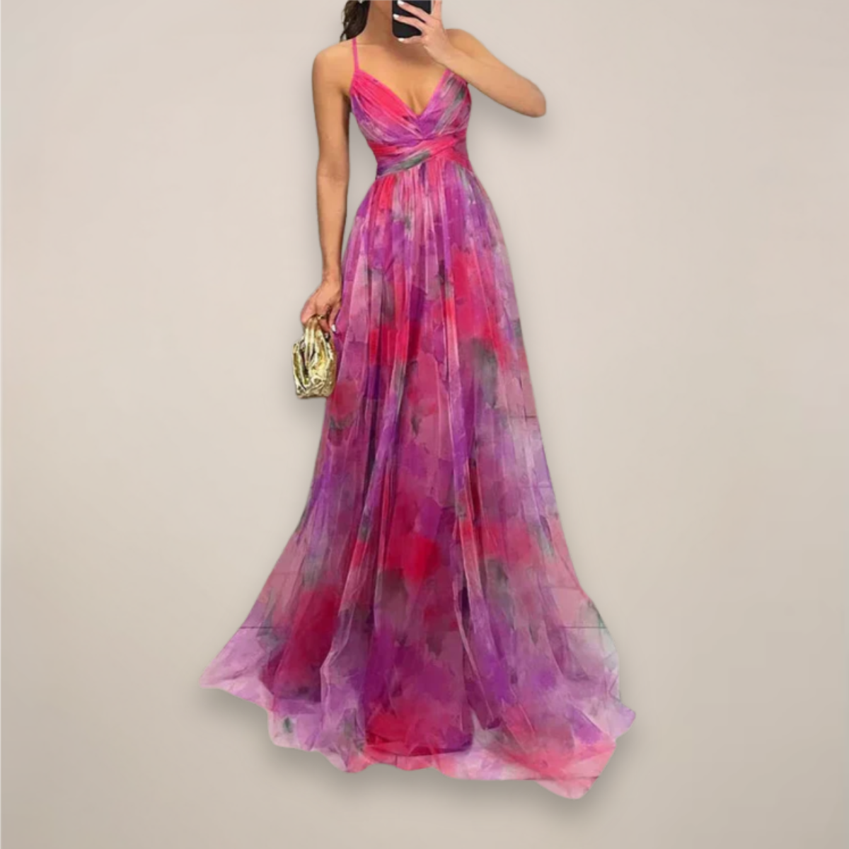 Women’s Floral Evening Maxi Dress