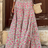 Legacy Sydney | Summer Floral Print Boho Maxi Skirt