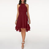 Women’s Halter Cocktail Party Midi Dress