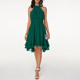 Women’s Halter Cocktail Party Midi Dress