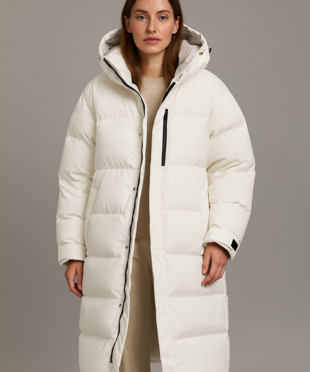 Women’s Longline Hooded Puffer Coat Jacket